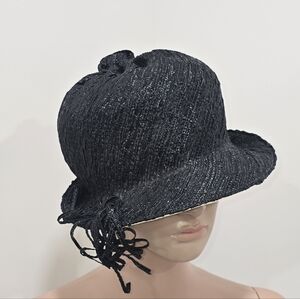 Vintage 1960s Yves Saint Laurent Paris - New York Woven/Straw Statement Hat